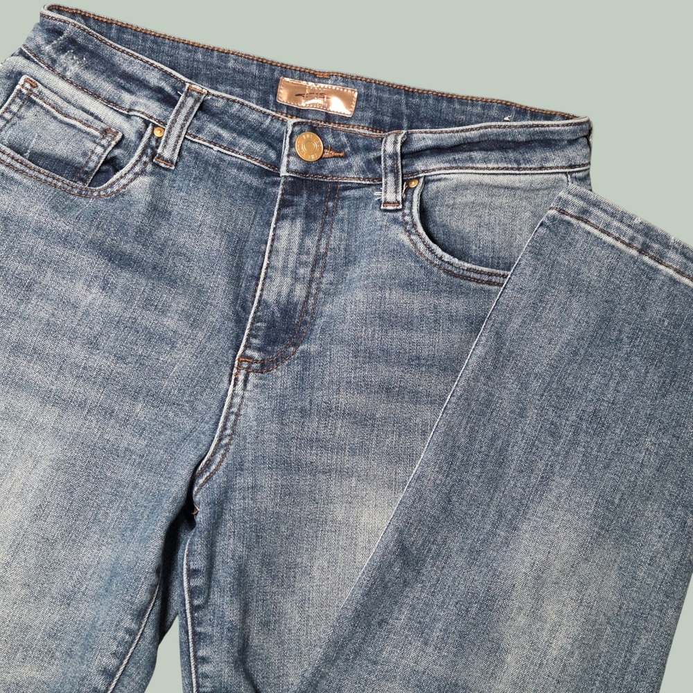 Kut from the Kloth Women 2 Sienna Baggy Boyfriend Crop Jeans Blue